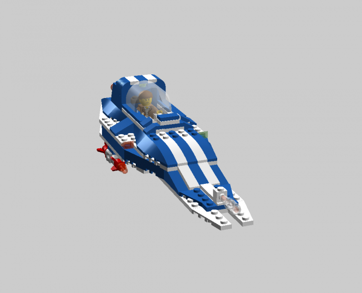 LEGO MOC - В далекой-далекой галактике... - Корабль 'Синий оборотень'
