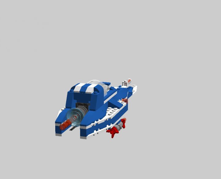 LEGO MOC - В далекой-далекой галактике... - Корабль 'Синий оборотень'