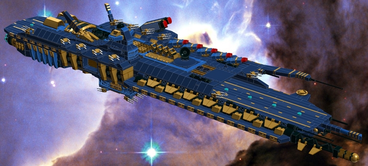 LEGO MOC - В далекой-далекой галактике... - Тяжёлый авианосец 'М'Ан-Серталь'