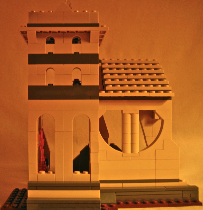 LEGO MOC - Потому что мы можем! - 'Летающий монах': башня и часть коридора.