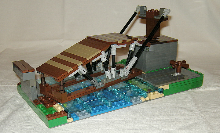 LEGO MOC - Потому что мы можем! - Вращающийся мост Леонардо да Винчи 