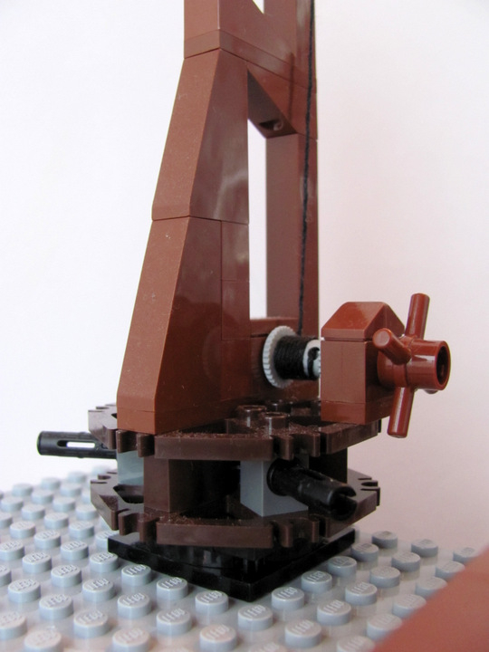 LEGO MOC - Потому что мы можем! - Планер Леонардо да Винчи: Хитроумная лебёдка.