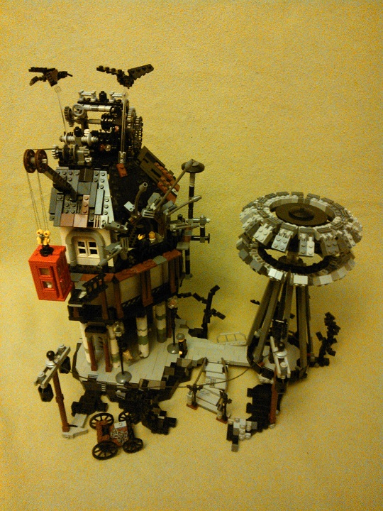 LEGO MOC - Потому что мы можем! - Беспроводное электричество: общий план. Получилось подобие.