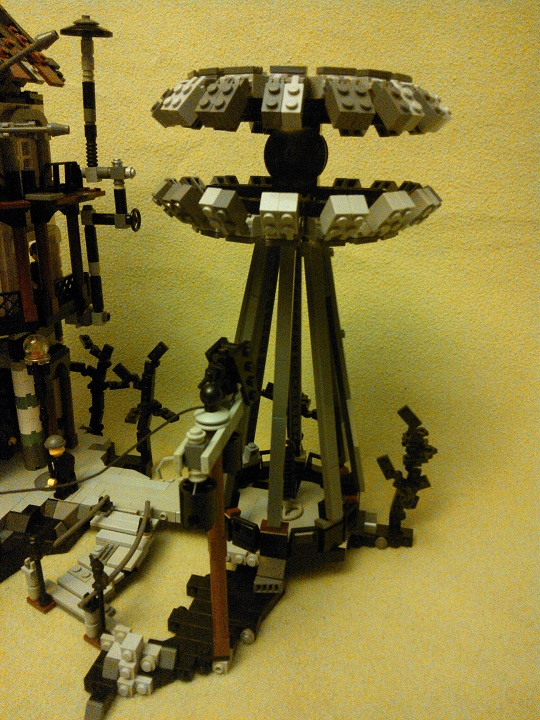 LEGO MOC - Потому что мы можем! - Беспроводное электричество: Башня ретранслятор и выжженные разрядами деревья