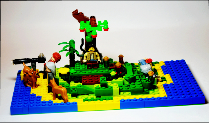 LEGO MOC - Потому что мы можем! - 'Остров открытий': Общий вид всего острова.