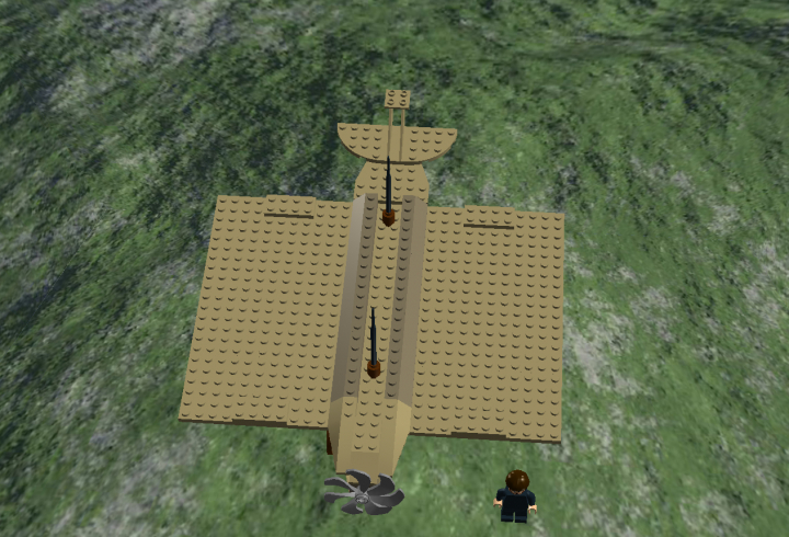 LEGO MOC - Потому что мы можем! - Первый русский самолёт: вид сверху