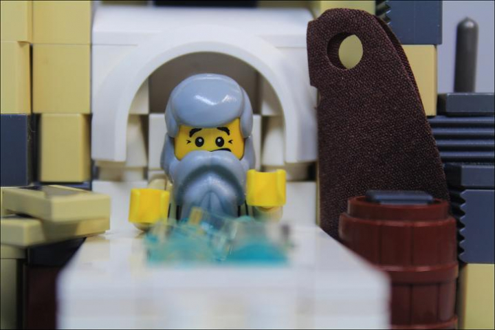 LEGO MOC - Потому что мы можем! - 'Эврика!': Как бы выглядел Архемед в самой ванне, наполненной водой!