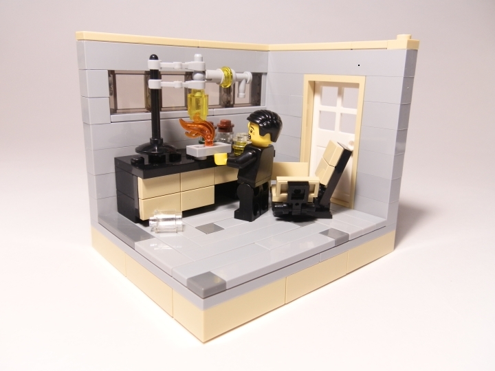 LEGO MOC - Потому что мы можем! - Случайное открытие.: Общий вид виньетки. Не знаю, смог ли передать дух начала прошлого века, но мне показалось, что всё выглядело именно так.