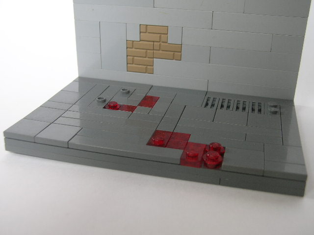 LEGO MOC - Герои и злодеи - Crime Alley (Batman MOC): Основание БЕЗ минифигурок. (Видны следы крови)