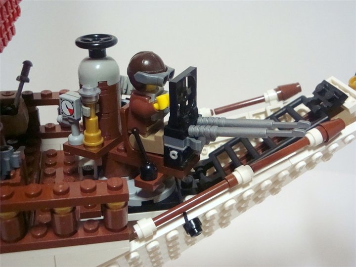 LEGO MOC - Steampunk Machine - «Алые паруса» в стиле Steampunk.: Стрелок следит за небом.