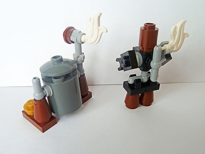LEGO MOC - Steampunk Machine - Гоночная капсула Энакина: Паровые роботы с другого ракурса.