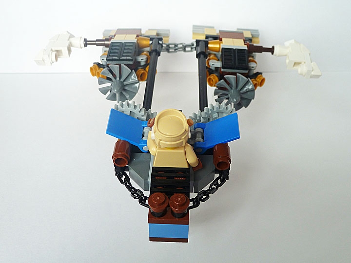 LEGO MOC - Steampunk Machine - Гоночная капсула Энакина: Капсула. Вид сзади.