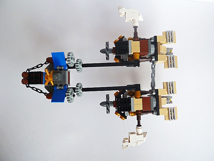 LEGO MOC - Steampunk Machine - Гоночная капсула Энакина: Капсула. Вид сверху.