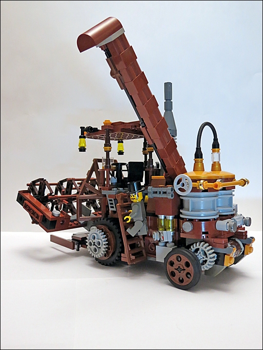 LEGO MOC - Steampunk Machine - Steampunk Harvester: Лестница в кабину.