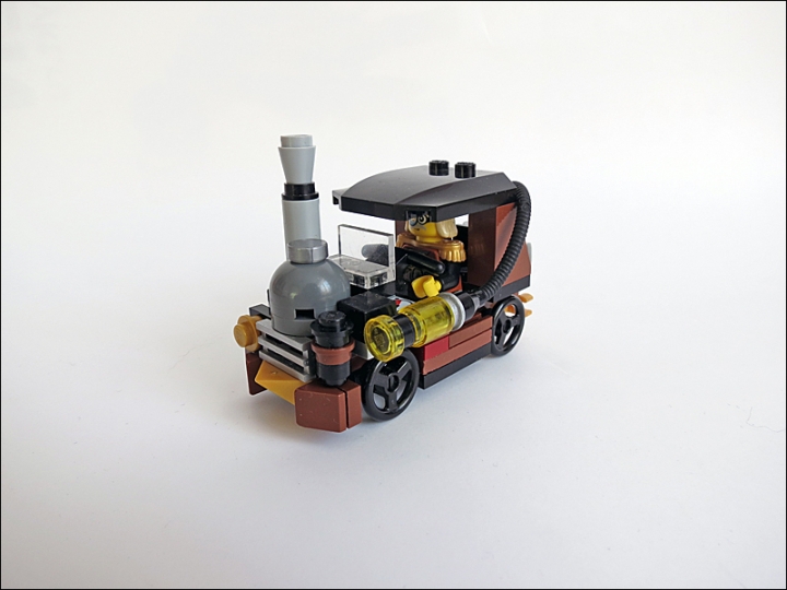 LEGO MOC - Steampunk Machine - Car 3177 SteamPunk Edition :): Компактный, экономичный, недорогой паромобиль