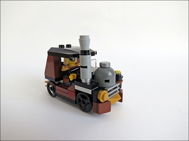 LEGO MOC - Steampunk Machine - Car 3177 SteamPunk Edition :): В передней части расположен малолитражный паровой котелочек