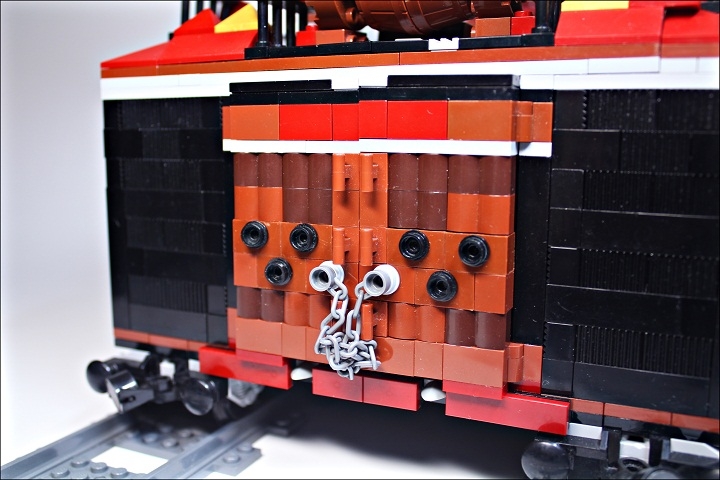 LEGO MOC - Steampunk Machine - Королевский бронепоезд армии Блэкферрума: Задние ворота.