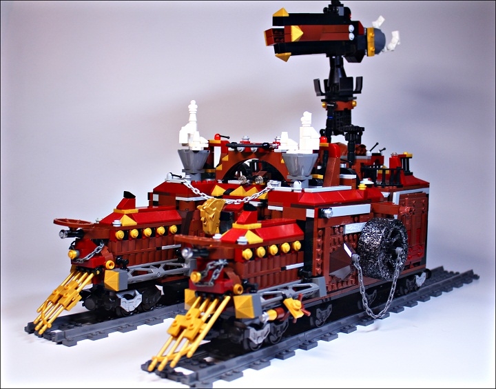 LEGO MOC - Steampunk Machine - Королевский бронепоезд армии Блэкферрума