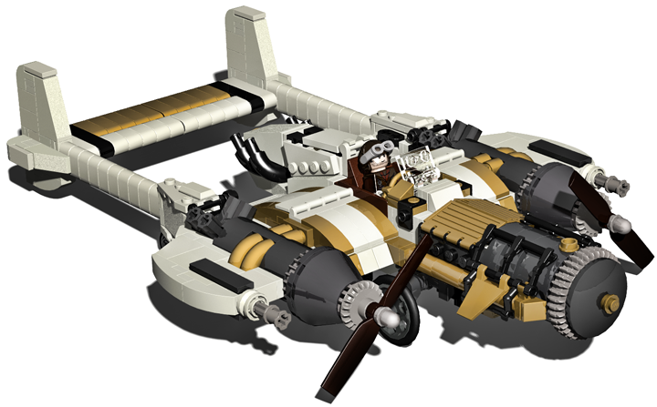 LEGO MOC - Steampunk Machine - Паровой летун
