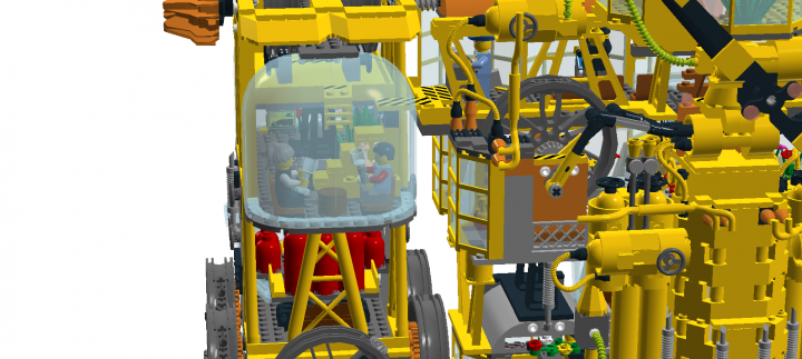 LEGO MOC - Steampunk Machine - Желтый дракон: руки робота -кафе2 их не выгнать с такого прекрасного места