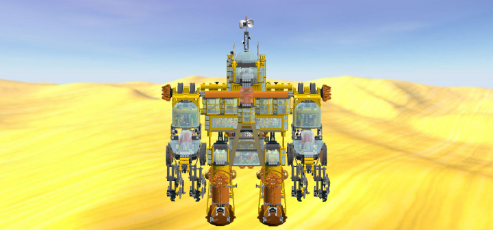 LEGO MOC - Steampunk Machine - Желтый дракон: Желтый дракон:<br />
основной двигатель - паровой<br />
вспомогательные двигатели - ветровой и солнечные батареи