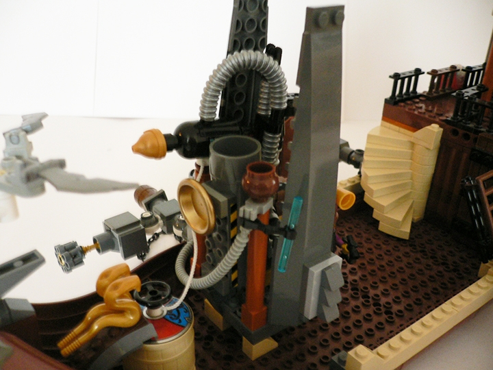 LEGO MOC - Steampunk Machine - Летучий паровой корабль: Двигатель, как я его называю. Одна из моих самых любимых частей корабля.
