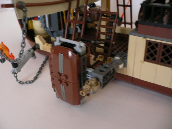 LEGO MOC - Steampunk Machine - Летучий паровой корабль: Двигатель. Начнем с него, так как лимит фото ограничен.