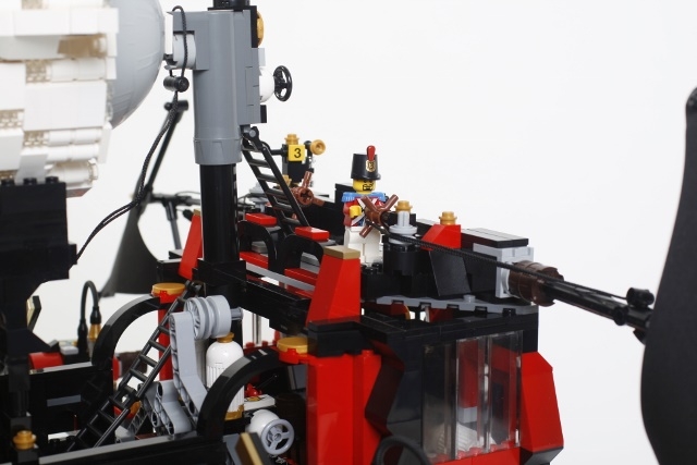 LEGO MOC - Steampunk Machine - ЛК-041м : кормовая часть корабля - солдат с помощью данного паруса осуществляет маневрирование корабля по команде капитана.