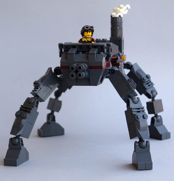 LEGO MOC - Steampunk Machine - Стимнанк шагоход.: Вид спереди.