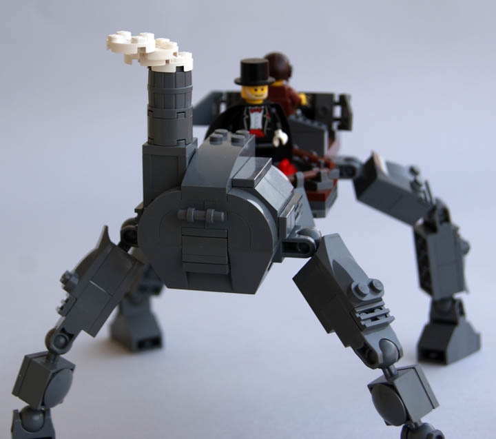 LEGO MOC - Steampunk Machine - Стимнанк шагоход.: Вид сзади.