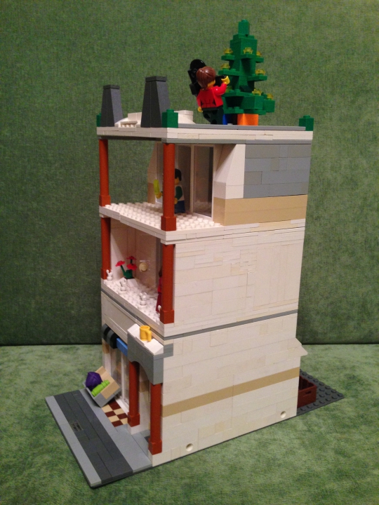 LEGO MOC - Новогодний Кубик 2014 - Прекрасный Новогодний Домик): Еще один вид дома,но с другого ракурса.