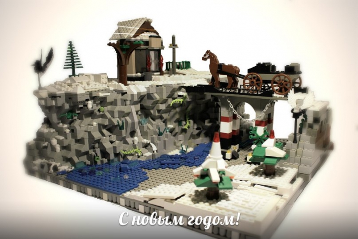 LEGO MOC - Новогодний Кубик 2014 - Новогодняя история!): Общий план!!))P/S/ С новым годом!)