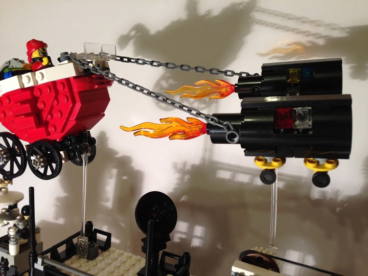 LEGO MOC - Новогодний Кубик 2014 - Новый 2014 LeGod: Реактивные двигатели работают на топливе Octan - официальном поставщике топлива для Деда Мороза! 