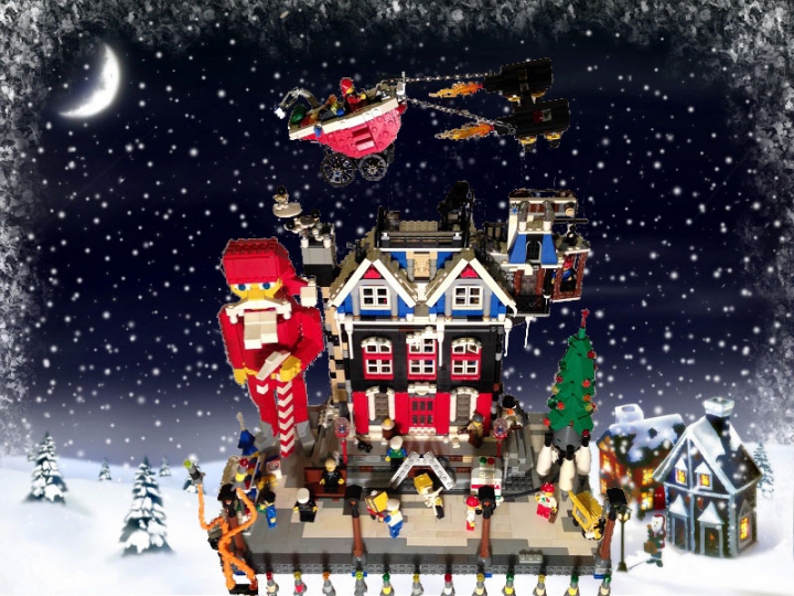 LEGO MOC - Новогодний Кубик 2014 - Новый 2014 LeGod: немного фотошопа,  делал первый раз вообще, строго не судите ))