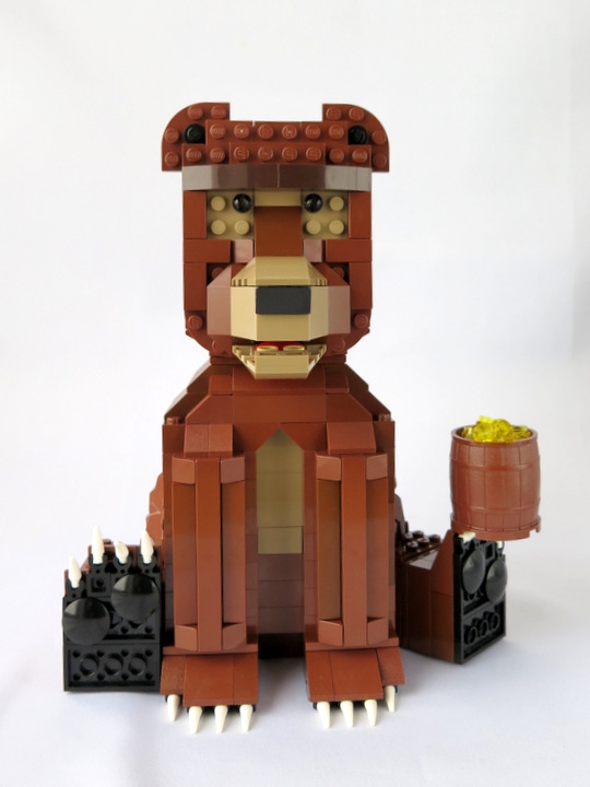 LEGO MOC - 16x16: Animals - Мишка: А вы так можете?