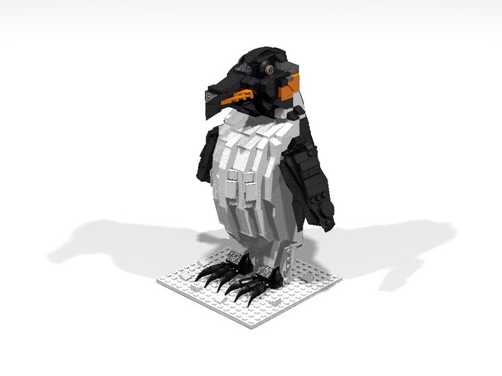 LEGO MOC - 16x16: Animals - Императорский пингвин: Крылья поднимаются.