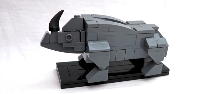 LEGO MOC - 16x16: Animals - Носорог