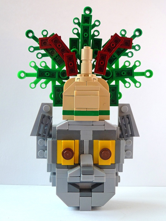 LEGO MOC - 16x16: Animals - Король лемуров Джулиан XIII : Голова и корона крупным планом