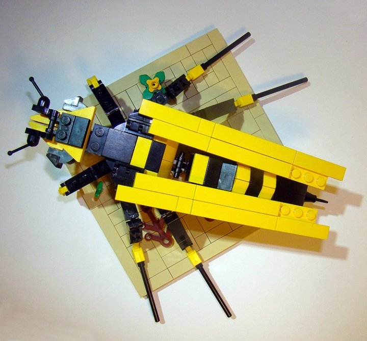 LEGO MOC - 16x16: Animals - Оса: Сверху.