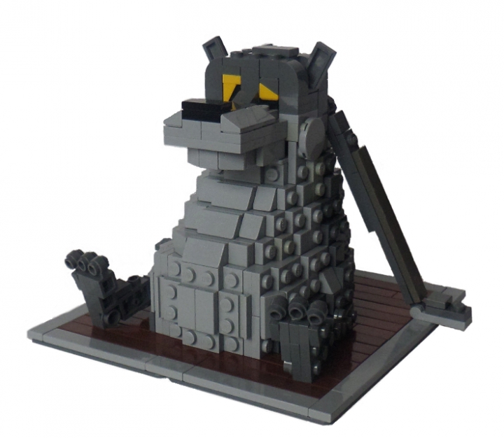 LEGO MOC - 16x16: Character - Щас спою!..: Разомлевший объевшийся волк готовится спеть).
