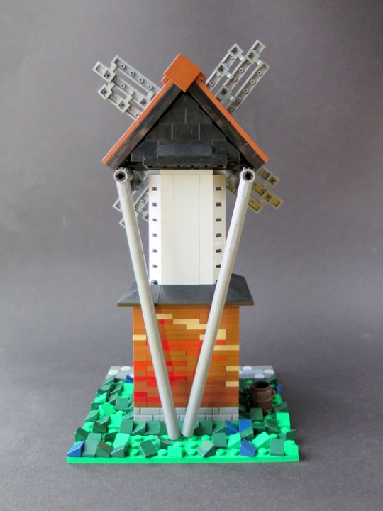 LEGO MOC - 16x16: Technics - Шатровая мельница: Мельницы располагались на высоких местах за селом.