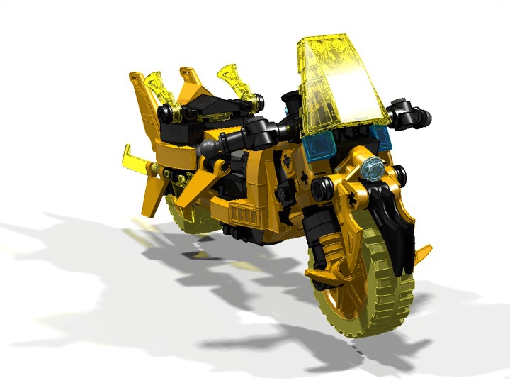 LEGO MOC - Мини-конкурс 'Lego Technic Motorcycles' - Motorcycle 'Wasp': Переднее колесо может поворачиваться. <br />
№1: Движение вперед.