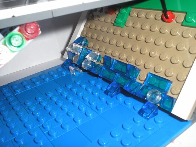 LEGO MOC - LEGO Architecture - Балочно-вантовый фрагмент моста: берег