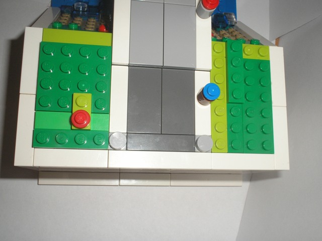 LEGO MOC - LEGO Architecture - Балочно-вантовый фрагмент моста: вид сверху