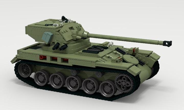 LEGO MOC - Конкурс LDD 'Военная техника XX-го века' - Легкий танк AMX-13 