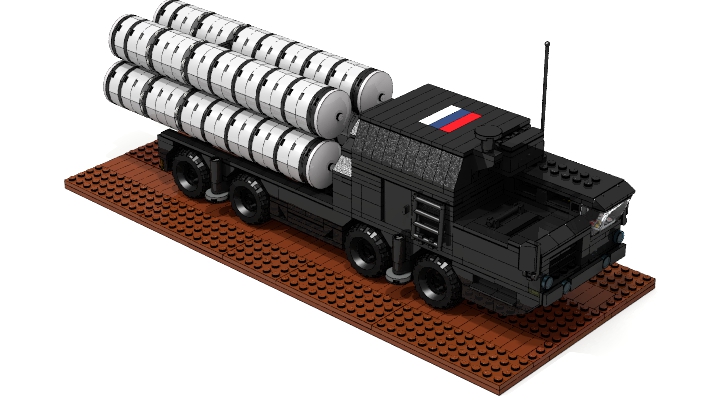 LEGO MOC - Конкурс LDD 'Военная техника XX-го века' - Зенитная ракетная система С-300ПС: По условиям конкурса размер работы ограничен основанием пластины 24x48.