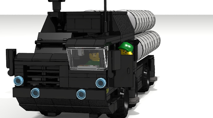 LEGO MOC - Конкурс LDD 'Военная техника XX-го века' - Зенитная ракетная система С-300ПС: Новая ЗРС в течение не более 5 минут приводилась в походное положение или развертывалась на новой позиции с марша.