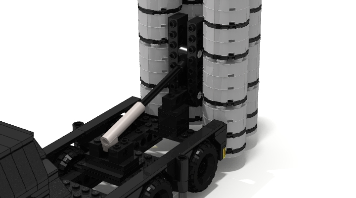LEGO MOC - Конкурс LDD 'Военная техника XX-го века' - Зенитная ракетная система С-300ПС: Гидроцилиндр и транспортно-пусковые контейнеры зенитных ракет.