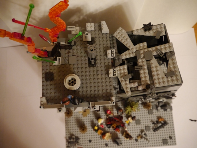 LEGO MOC - Новогодний Кубик 3015 - Новогодняя ночь 3015: Он же с высоты птичьего полета.