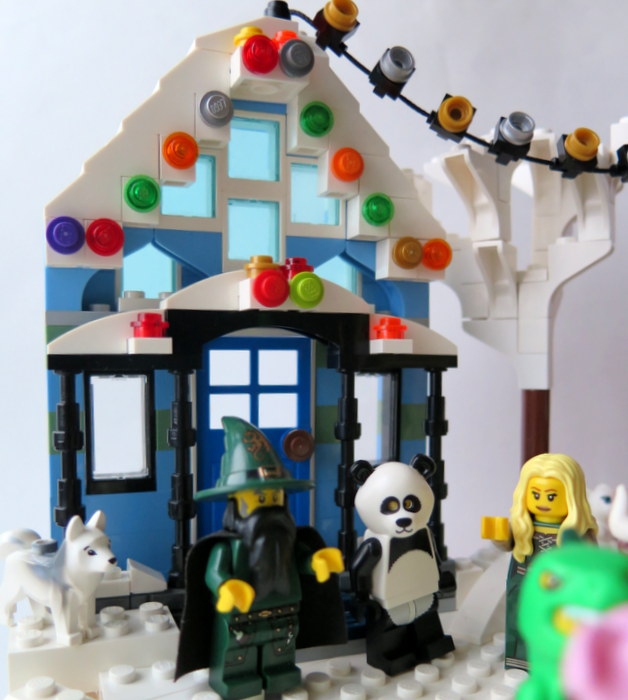 LEGO MOC - Новогодний Кубик 3015 - В кругу друзей: Не все попали в круг, но тоже могут веселиться!